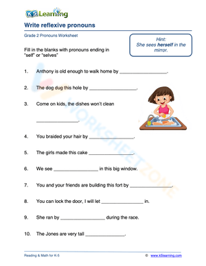 Write reflexive pronouns 2