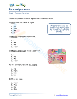 Personal pronouns 2