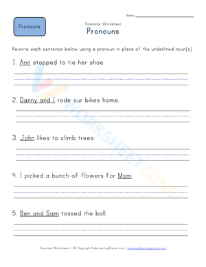 Nouns to pronouns 2