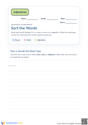 Essential Parts of Speech Practice | Grades 1-3 ELA