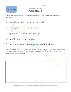 Identify adjectives 2