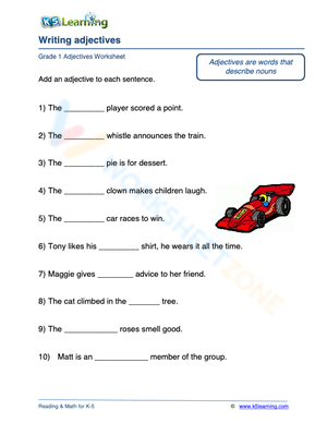 Writing adjectives 2