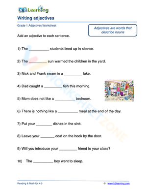 Writing adjectives 3