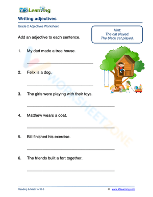 Writing adjectives 5