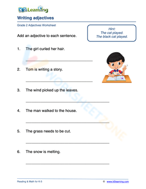 Writing adjectives 6