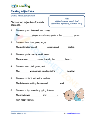 Picking adjectives 3