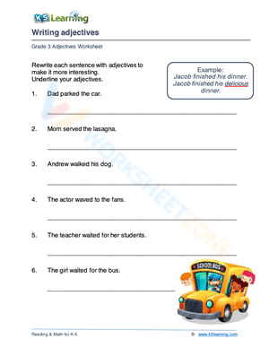 Writing adjectives 7
