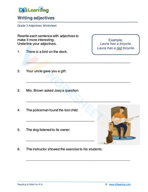 Writing adjectives 8