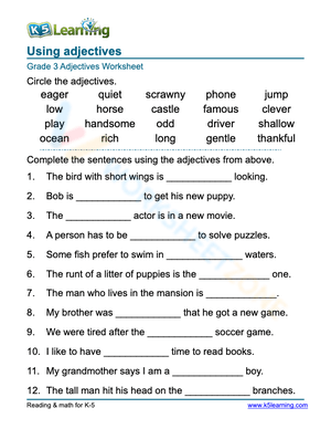 Using adjectives 5