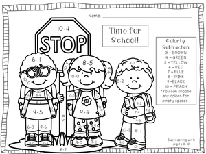 Subtraction within 10 Worksheet | Grade 1 Essential