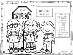 Subtraction within 10 Worksheet | Grade 1 Essential