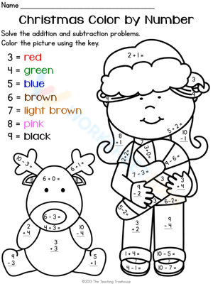 Christmas color by number 2