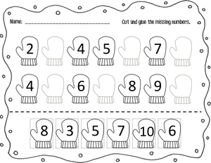 Complete the Sequence with Missing Numbers Worksheet