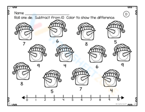 Color to Show the Difference: Subtraction Fun