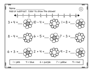 Color to Show the Answer: Math Practice