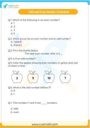 Identify Odd and Even Numbers: Worksheet 1