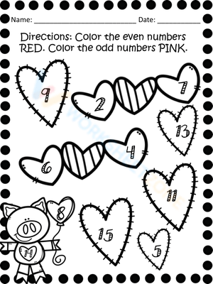 Identify Odd and Even Numbers Practice Worksheet