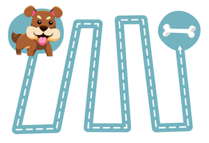 Printable Line Tracing Worksheet | Grade K