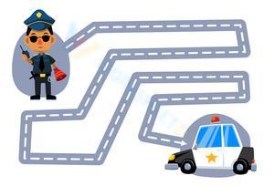 Police to Police Car Matching Worksheet Activity