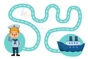 Sailor to Ship Matching Activity Worksheet
