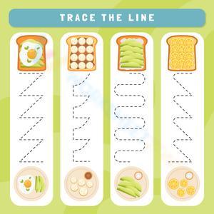 Trace the Line Worksheets for Preschoolers 