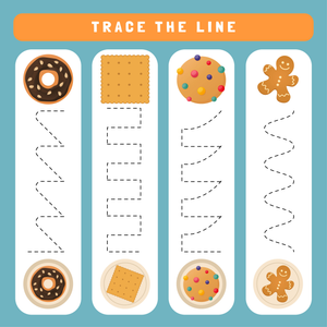 Cookie Crumb Trail: Sweet Line-Tracing Worksheets