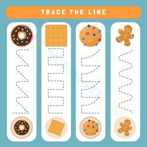 Cookie Crumb Trail: Sweet Line-Tracing Worksheets