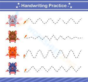 Batty Tracing Fun Worksheets