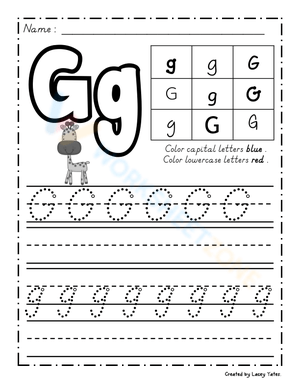 Dealian Handwriting: Letter Gg Practice Guide