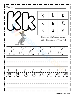 Dealian Handwriting: Letter Kk Practice Tool