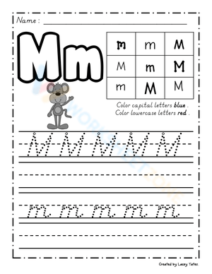 Tracing Practice with Letter M