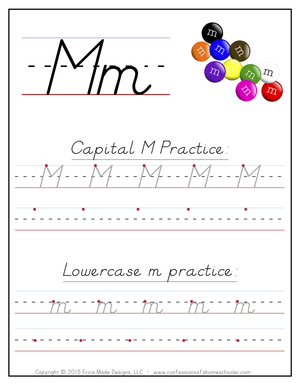 M Handwriting Practice Worksheet