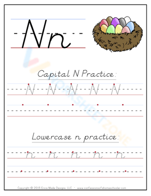 Free Collection of D’nealian Handwriting Worksheets
