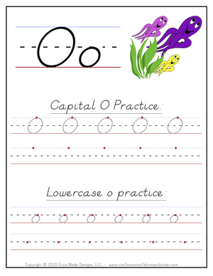 Letter Oo Dealian Handwriting 