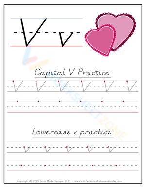 Letter Vv In Handwriting