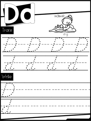 Handwriting: Letter D Practice