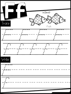 F Handwriting Practice Worksheet