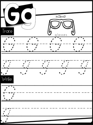 Handwriting: Letter G Worksheet
