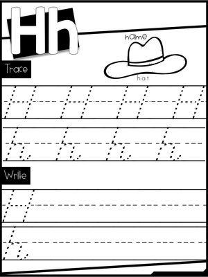 H Handwriting Practice Worksheet