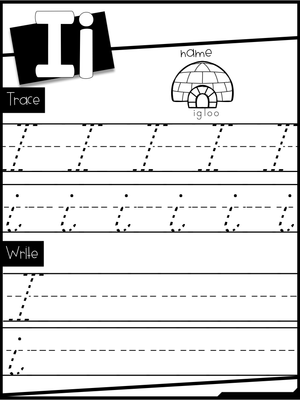 Handwriting Skill Letter I 
