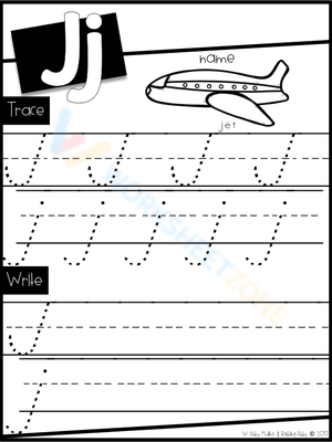 Practice Writing the Letter J
