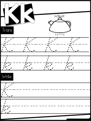 Letter K Practice Worksheet