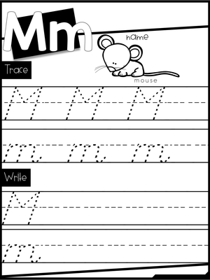 Letter M Writing Practice