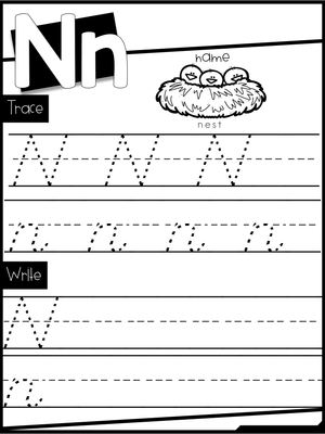 Dealian Letter N Worksheet