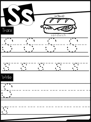 S Handwriting Practice Worksheet