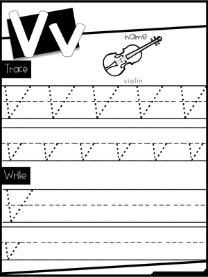 Practice Writing Letter V