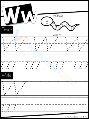 Handwriting Practice: Letter W