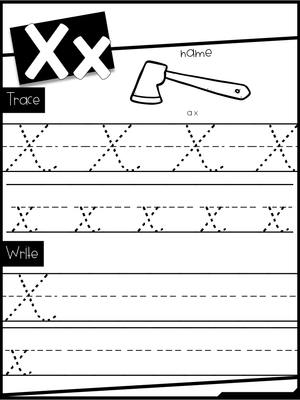 Letter X Practice Worksheet | Grade K-1 Essential