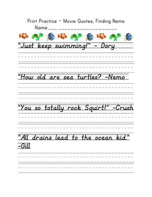 D'Nealian Handwriting Printable | Grade 3