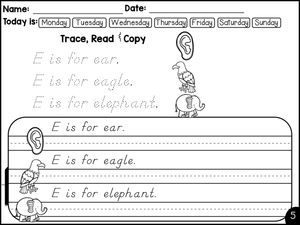 Grade 2 Letter E Handwriting — Printable No-Prep Worksheet